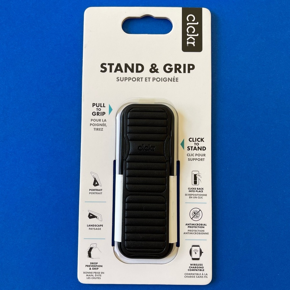 CLCKR Phone Grip & Stand - Black Stripe